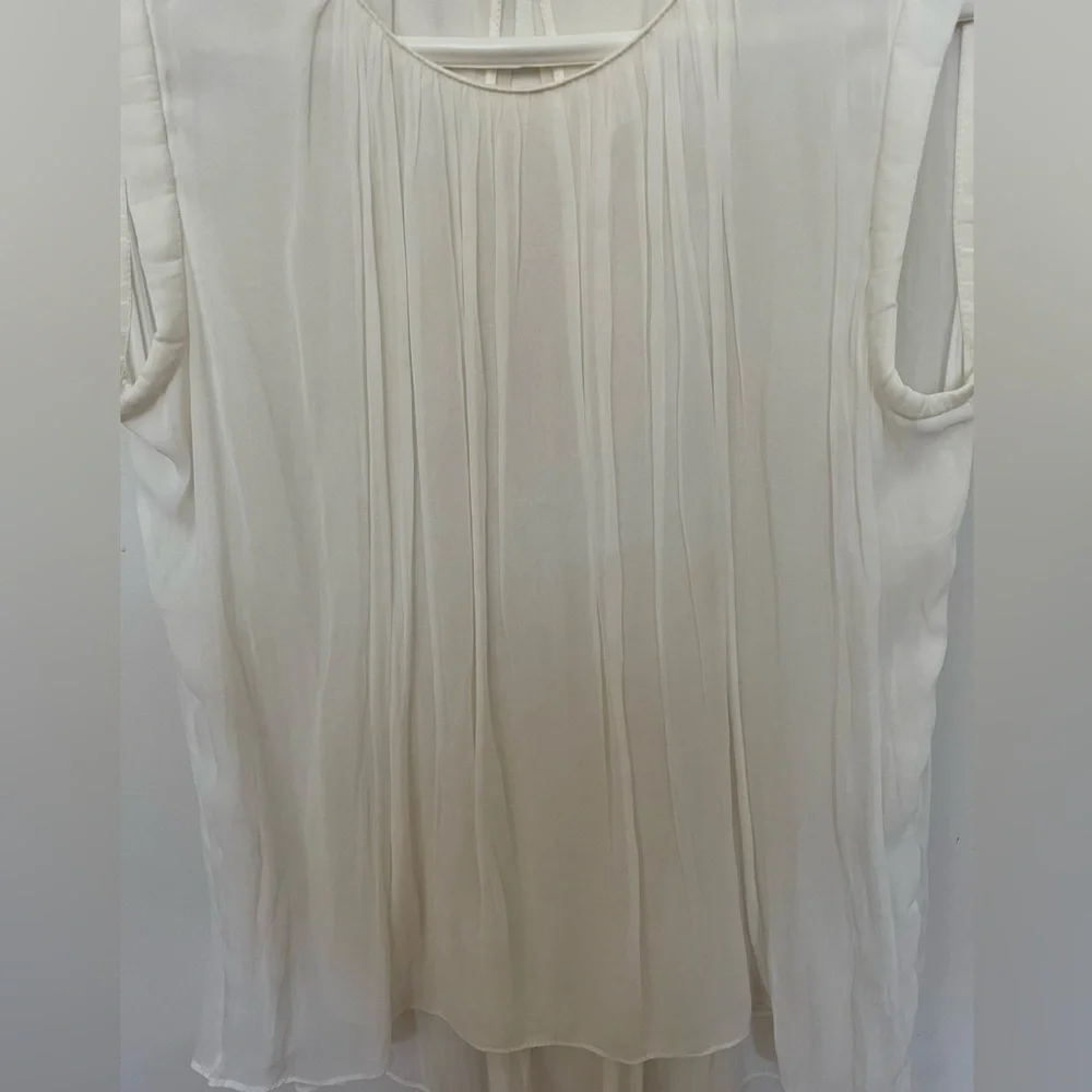 Zara White Pleated Top - Picture 5 of 5